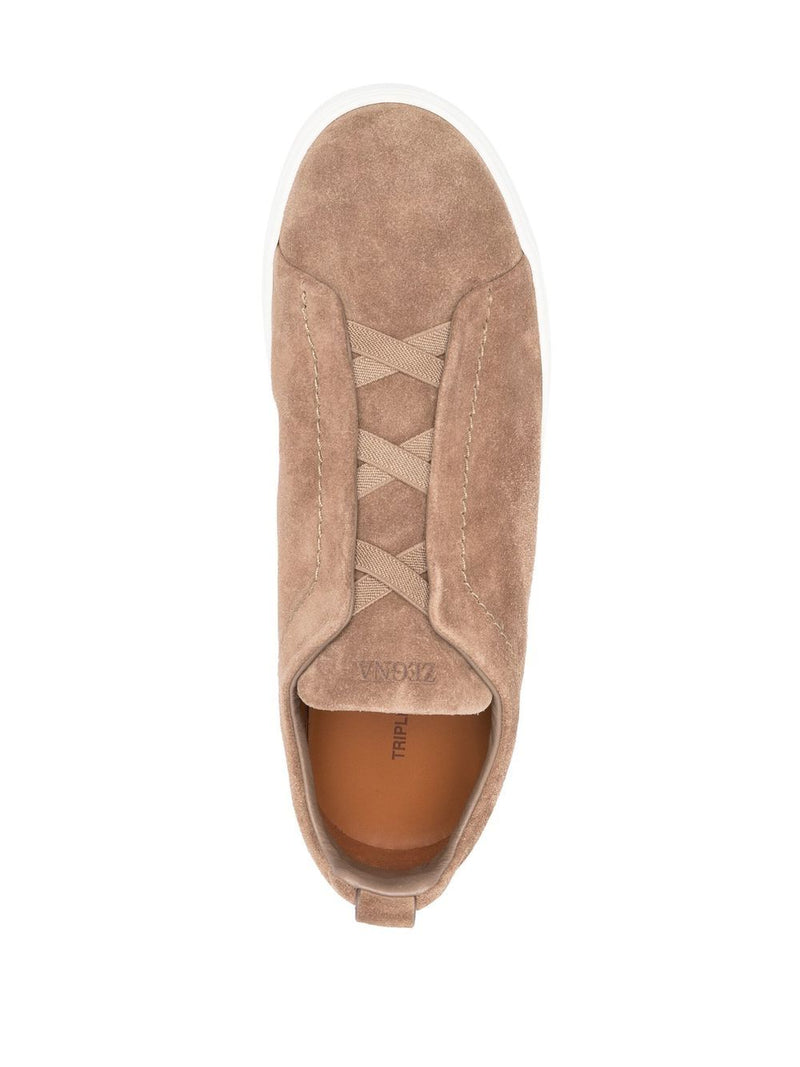 Tênis Zegna Triple Stitch - "Khaki" - Martin