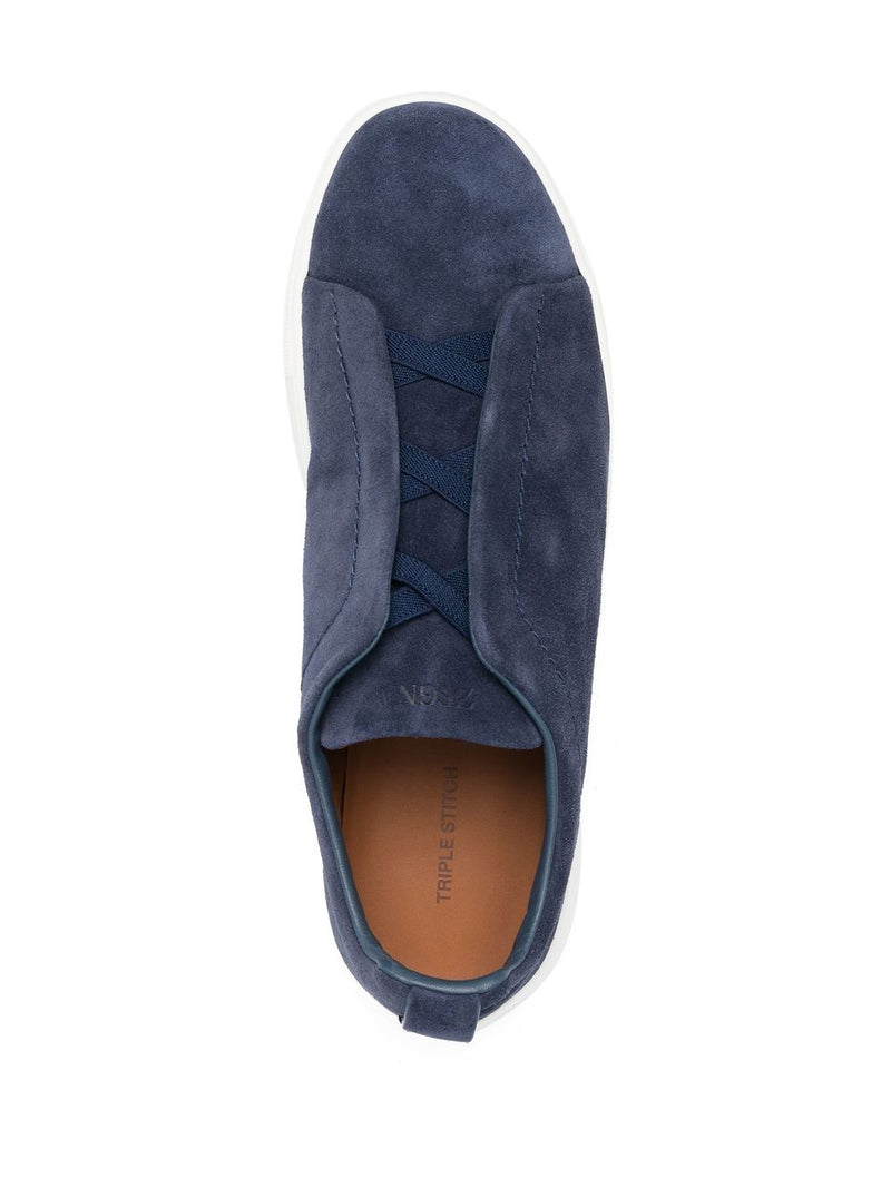 Tênis Zegna Triple Stitch - "Navy Blue"