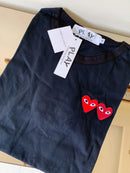 Camiseta Play Comme Des Garcons Play “Double Heart”